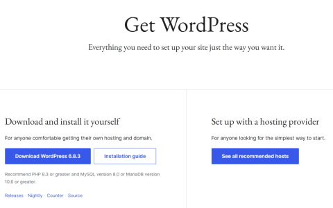 wordpress 6.8.3 版本更新/最新下载