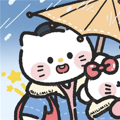 情侣头像卡通呆萌一对💑Q版情头一男一女可爱卡通