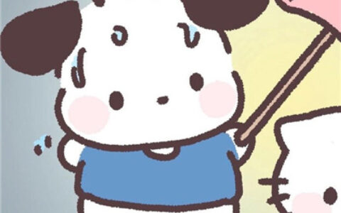 情侣头像卡通呆萌一对 qq卡通萌版青春校园情侣头像