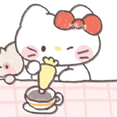 情侣头像卡通呆萌一对 qq卡通萌版青春校园情侣头像