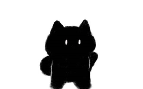 一只黑猫一只白猫的情侣头像🐾黑猫的情侣头像一左一右