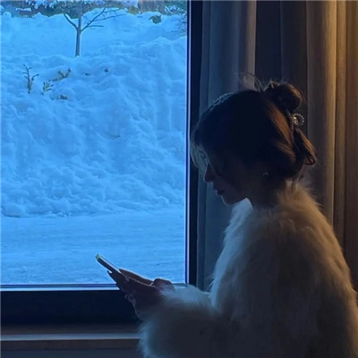 雪景情侣头像一男一女❄️精选冬日氛围感雪景情头