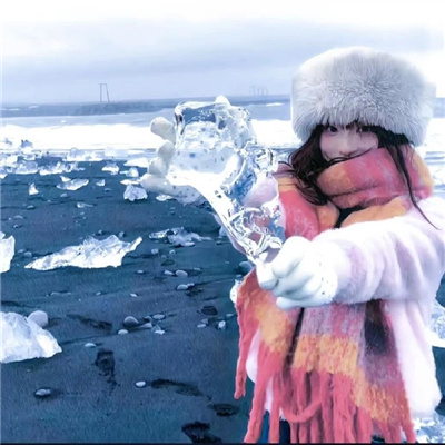 雪景情侣头像一男一女❄️精选冬日氛围感雪景情头