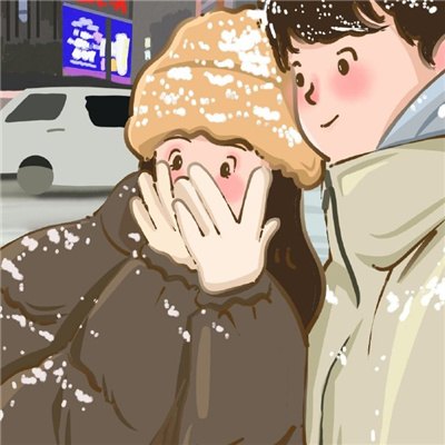 冬天情侣头像一男一女⛄精选温暖冬季的可爱动漫情头