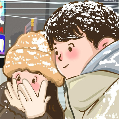 冬天情侣头像一男一女⛄精选温暖冬季的可爱动漫情头
