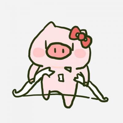 小猪情侣头像一左一右🐷精选呆萌卡通猪猪情头