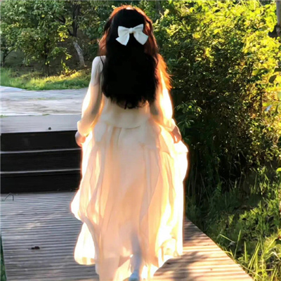 白裙氛围感背影女头合集👗把云朵穿在身上的温柔