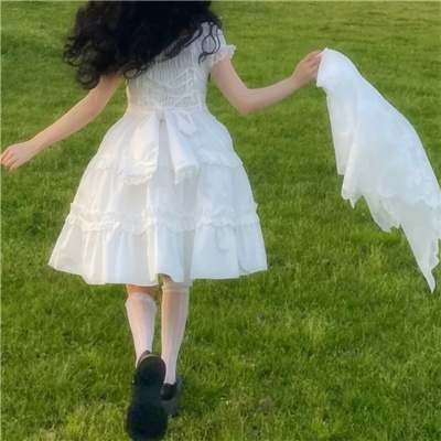 白裙氛围感背影女头合集👗把云朵穿在身上的温柔