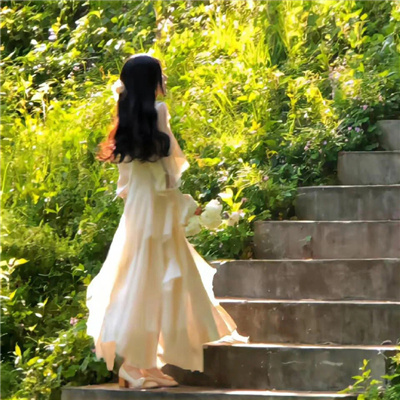 白裙氛围感背影女头合集👗把云朵穿在身上的温柔