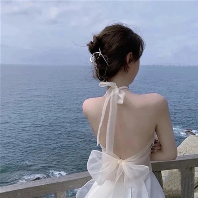白裙氛围感背影女头合集👗把云朵穿在身上的温柔