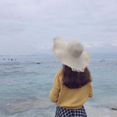 小清新女生海边孤单背影头像🌊一个人看海系列头像