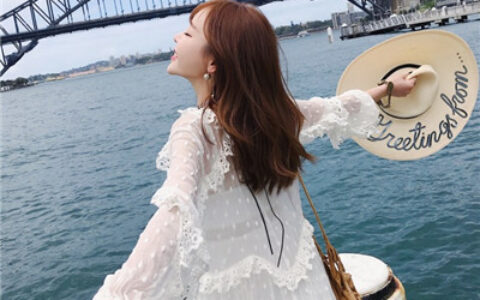 治愈系温柔风🌿唯美小清新女生长发背影头像