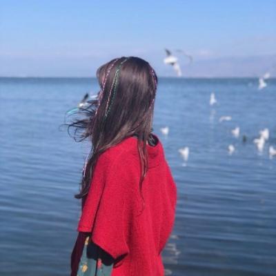 微信女生唯美海边背影头像🌊气质长发飘逸