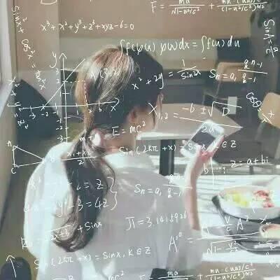 QQ女生公式背影头像🧮理性和感性的碰撞✨数学美学数字艺术