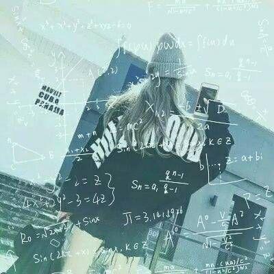 QQ女生公式背影头像🧮理性和感性的碰撞✨数学美学数字艺术