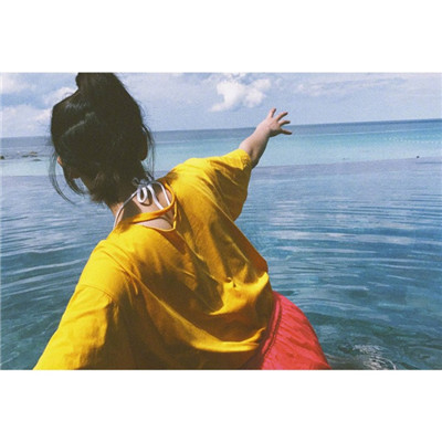 女生唯美意境白边背影头像✨高级留白艺术✨电影感画框设计