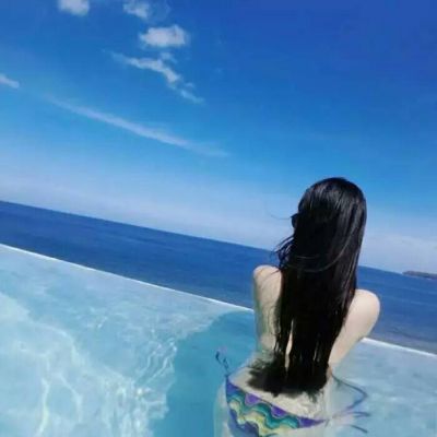 海边女生唯美背影头像🌊治愈系海景✨面朝大海温柔侧影