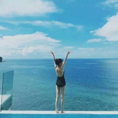 海边女生唯美背影头像🌊治愈系海景✨面朝大海温柔侧影