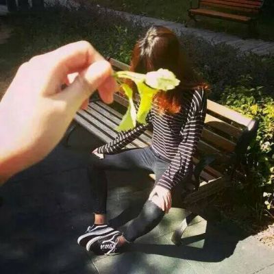 小清新情侣背影合照✨一人一张分工设计✨专属二人世界默契组合