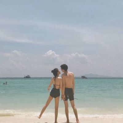 霸气幸福情侣背影头像👑咱们结婚吧宣言双图