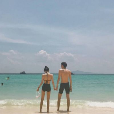 霸气幸福情侣背影头像👑咱们结婚吧宣言双图