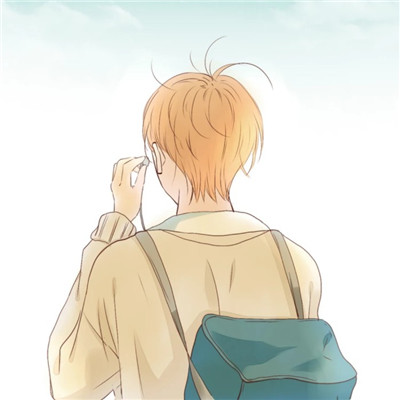 阳光动漫男生背影头像🎒没有你的旅行都是流