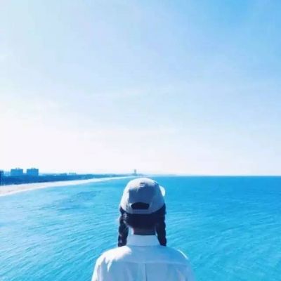 海边女生微信背影头像🌊时间证明爱的意境头像