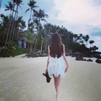 海边女生微信背影头像🌊时间证明爱的意境头像