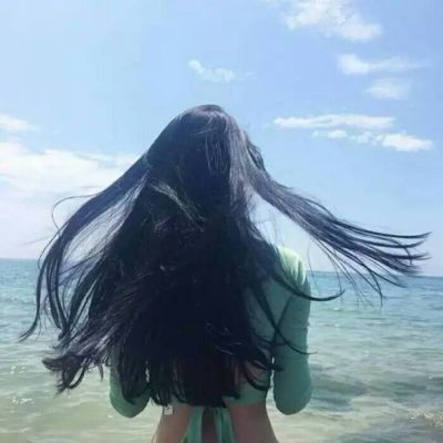 海边女生微信背影头像🌊时间证明爱的意境头像