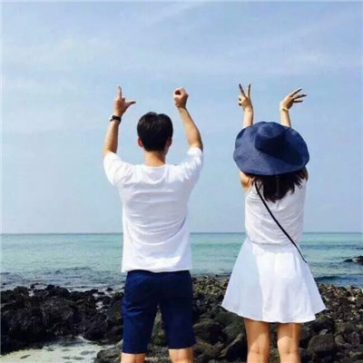 海边情侣背影头像🌊小清新双人头像合集