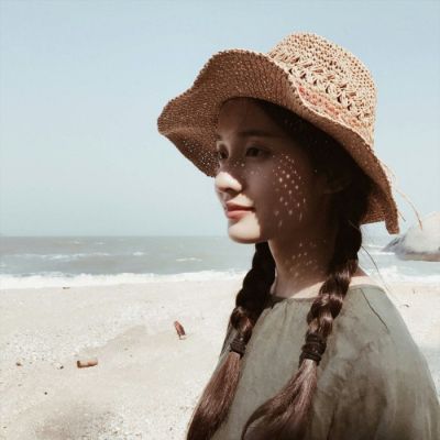 唯美侧脸女生背影头像🎀戴帽子意境头像合集