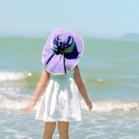 戴帽子女生海边背影头像🌊背影杀手意境精选长发头像
