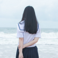 悲伤系女生背影/侧面头像🌧️勾勒图书馆窗边垂首的朦胧侧影，