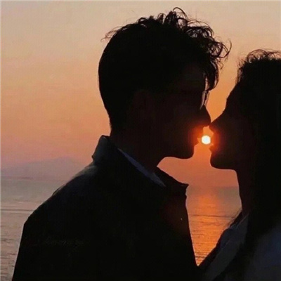 情侣头像暗色系唯美🌅精选情头夕阳落日一男一女主题系列