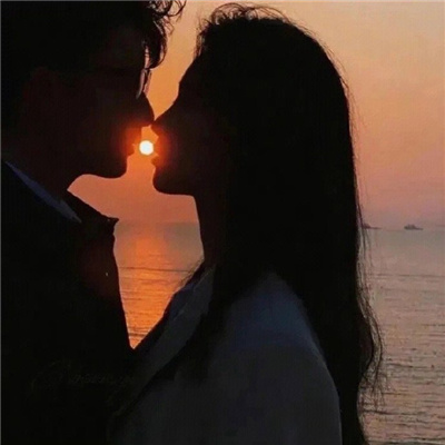 情侣头像暗色系唯美🌅精选情头夕阳落日一男一女主题系列