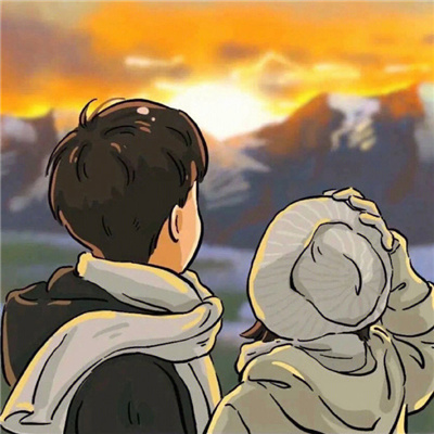 呆萌一对超赞很可的卡通情头 动漫甜甜要跟对象用的情头