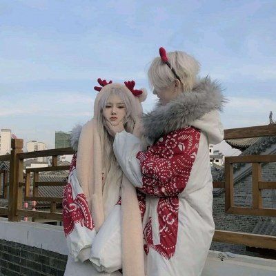 双人很温柔情侣头像大全 2023新年很甜美又很温柔的情头