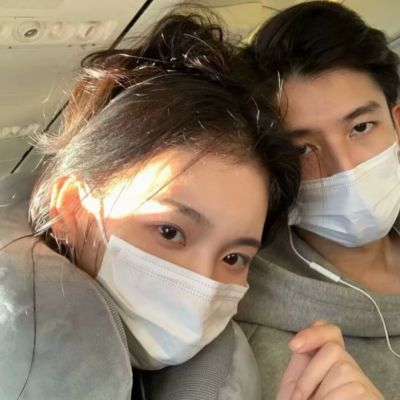 很甜美恩爱的浪漫情头 真人露脸精致一左一右情侣头像