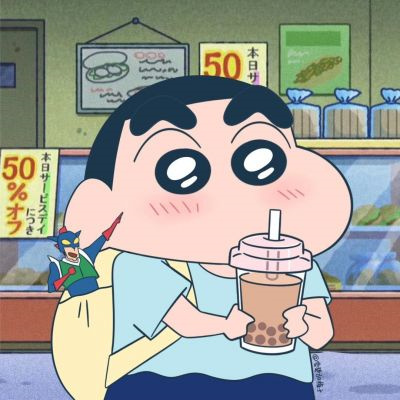 高清好看一人一半小新情头图片 不易发现一左一右蜡笔小新情头