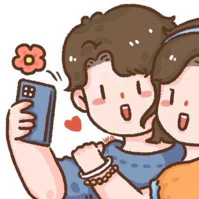 吸睛的小众不易撞一男一女情头 简约大方的卡通情侣头像图片2023