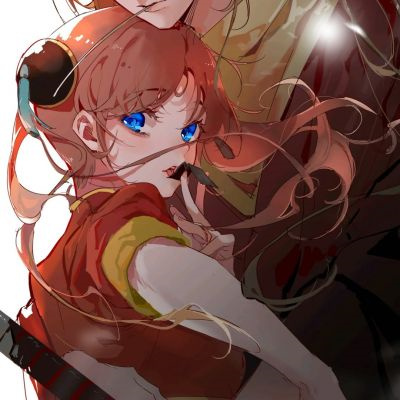 超级惊艳的手绘动漫情头 高冷霸气浪漫的动漫情头男女两张图片