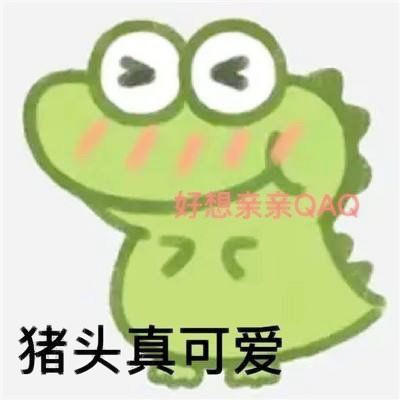 Q版可爱的小鳄鱼带字头像图片 网上很火的小鳄鱼表情包全套图片