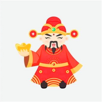 招财旺财的卡通微信头像图片合集 能带来财运的财神爷微信头像