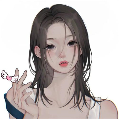 一组简单干净的高清手绘情头 手绘很高级的一男一女情侣头像图片