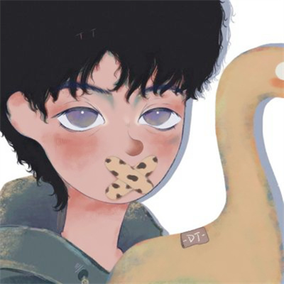 精选优质独一无二的微信情头 一左一右手绘ins风情侣动漫头像