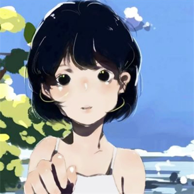 精选优质独一无二的微信情头 一左一右手绘ins风情侣动漫头像