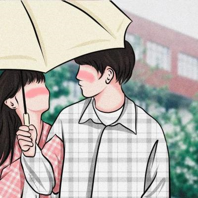 高质量日系ins风动漫情头图片 可爱超甜的动漫情侣头像一男一女