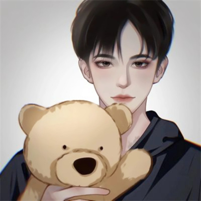 一左一右ins风精致好看微信情头 一男一女优质手绘动漫情侣头像