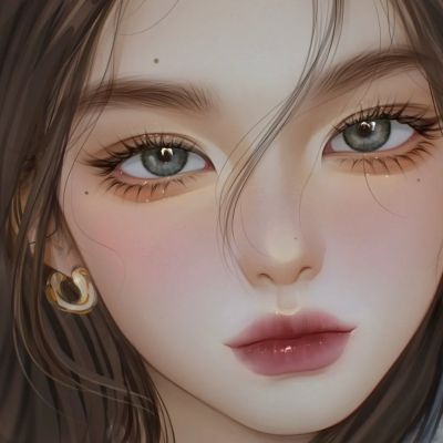 高清精致的清爽动漫女头 2022超流行的手绘真人女头高级感十足