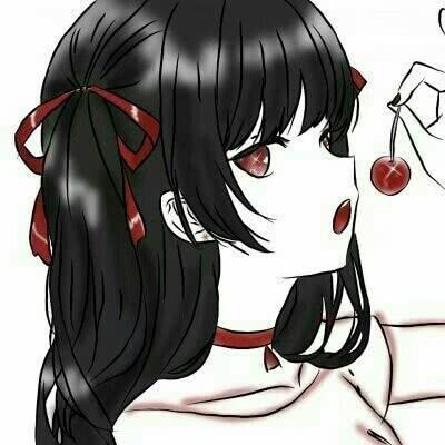 高冷型黑白卡通女头气质好看 成熟又很冷酷无水印二次元动漫女头